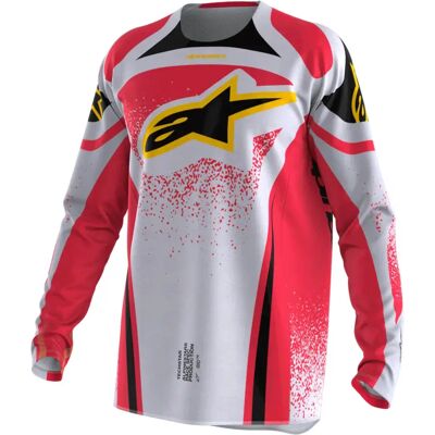 Alpinestars Maglia A Maniche Lunghe Techstar Nomur Light Gray / Red / Black 2XL Alpinestars Maglia A Maniche Lunghe Techstar Nomur Light Gray / Red / Black 2XL