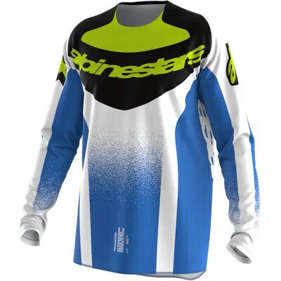 Alpinestars Maglia A Maniche Lunghe Techstar Knif Ucla Blue / Black / Yellow Fluor 2XL Alpinestars Maglia A Maniche Lunghe Techstar Knif Ucla Blue / Black / Yellow Fluor 2XL