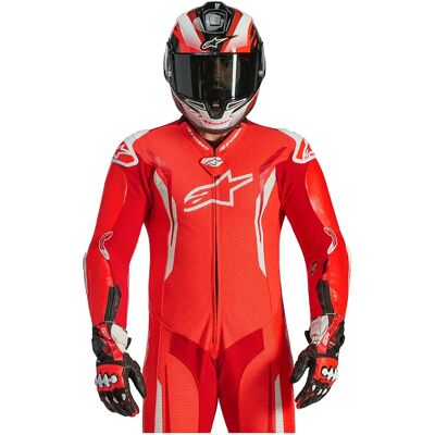 Alpinestars Tuta In Pelle Gp Tech V5 Red Fluor / Bright Red / White 58 Alpinestars Tuta In Pelle Gp Tech V5 Red Fluor / Bright Red / White 58