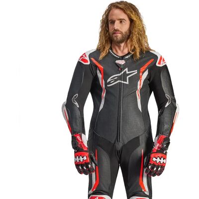 Alpinestars Tuta In Pelle Gp Tech V5 Black / White / Red Fluor 56 Alpinestars Tuta In Pelle Gp Tech V5 Black / White / Red Fluor 56