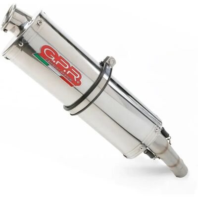 Gpr Exhaust Systems Silenziatore Omologato Trioval Benelli Trk 502 17-20 Euro Cat Silver / Silver Homologated Gpr Exhaust Systems Silenziatore Omologato Trioval Benelli Trk 502 17-20 Euro Cat Silver / Silver Homologated