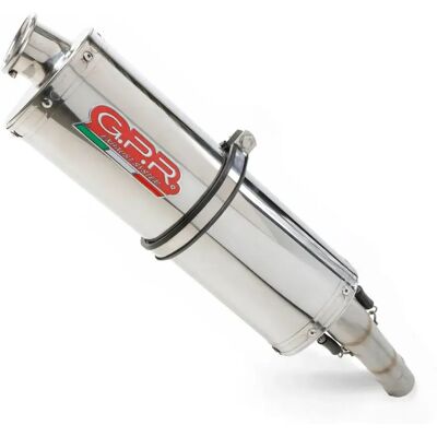 Gpr Exhaust Systems Silenziatore Omologato Trioval Benelli Trk 502 E5 21-22 Glossy Steel Homologated Gpr Exhaust Systems Silenziatore Omologato Trioval Benelli Trk 502 E5 21-22 Glossy Steel Homologated