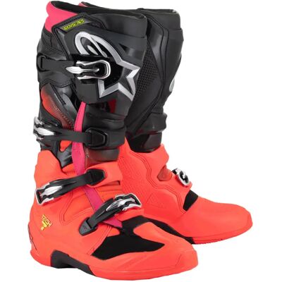 Alpinestars Stivali Off-road Tech 7 Black / Red Fluor / Pink Fluor EU 43 Alpinestars Stivali Off-road Tech 7 Black / Red Fluor / Pink Fluor EU 43