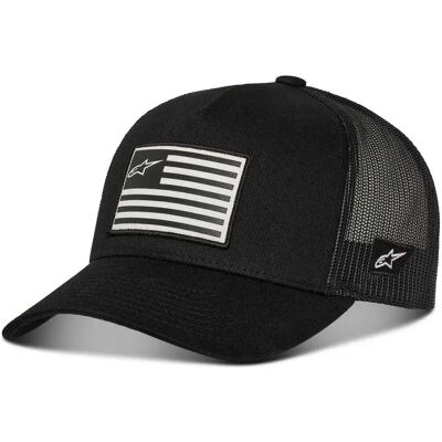 Alpinestars Cappellino Con Visiera Flag Snapback Black / Black One Size Alpinestars Cappellino Con Visiera Flag Snapback Black / Black One Size