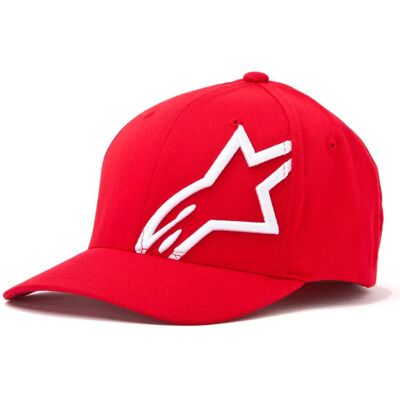 Alpinestars Cappellino Con Visiera Corp Shift 2 Curved Red / White S-M Alpinestars Cappellino Con Visiera Corp Shift 2 Curved Red / White S-M
