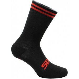 Sixs Calzini Merinos Black / Red Stripes EU 36-39 Sixs Calzini Merinos Black / Red Stripes EU 36-39