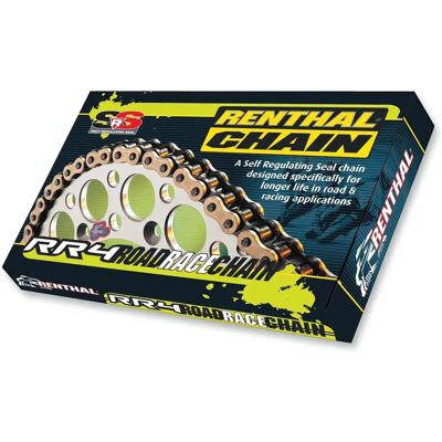 Renthal Catena 520rr4 Quad Stake Rivet Srs Road Race Gold 120 Links Renthal Catena 520rr4 Quad Stake Rivet Srs Road Race Gold 120 Links