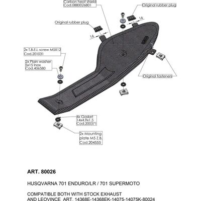 Leovince Scudo Termico Husqvarna 80026 Black One Size Leovince Scudo Termico Husqvarna 80026 Black One Size