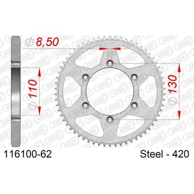 Afam Pignone Posteriore 116100 Silver 62t Afam Pignone Posteriore 116100 Silver 62t