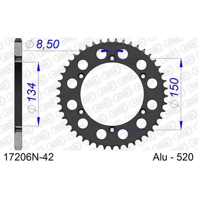 Afam Pignone Posteriore 17206n Silver 49t Afam Pignone Posteriore 17206n Silver 49t