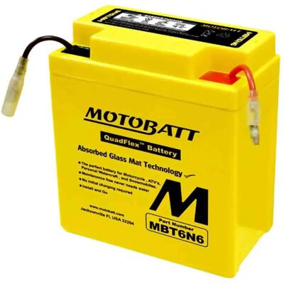 Motobatt Batteria Agm Mbt6n6 Yellow One Size Motobatt Batteria Agm Mbt6n6 Yellow One Size