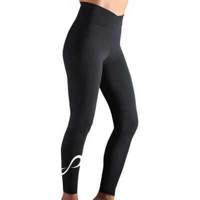 Endless Leggings Cross Pocket Black White L Endless Leggings Cross Pocket Black White L