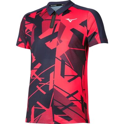 Mizuno Polo A Maniche Corte Daybreakers Shadow Vibrant Red S Mizuno Polo A Maniche Corte Daybreakers Shadow Vibrant Red S