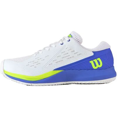 Wilson Scarpe Per Tutte Le Superfici Rush Pro Ace White / Amparo Blue / Safety Yellow EU 46 2/3 Wilson Scarpe Per Tutte Le Superfici Rush Pro Ace White / Amparo Blue / Safety Yellow EU 46 2/3