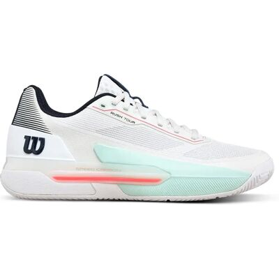 Wilson Scarpe Per Tutte Le Superfici Rush Tour 5 White / Bay / Fiery Coral EU 44 2/3 Wilson Scarpe Per Tutte Le Superfici Rush Tour 5 White / Bay / Fiery Coral EU 44 2/3