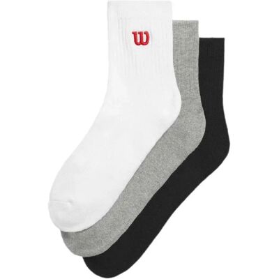 Wilson Calzini Quarter Top 3 Unità Bright White / Black EU 43-46 Wilson Calzini Quarter Top 3 Unità Bright White / Black EU 43-46