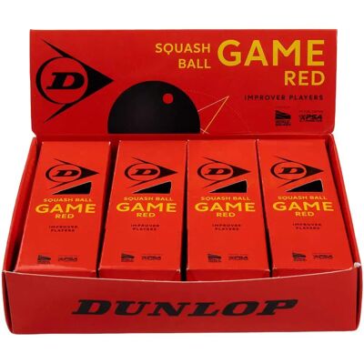 Dunlop Palline Da Squash Game Box Single Red Dot Black 12 Palle Dunlop Palline Da Squash Game Box Single Red Dot Black 12 Palle