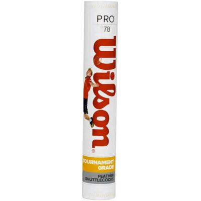 Wilson Volani Da Badminton In Piuma Pro 80 78 White 12 Units Wilson Volani Da Badminton In Piuma Pro 80 78 White 12 Units