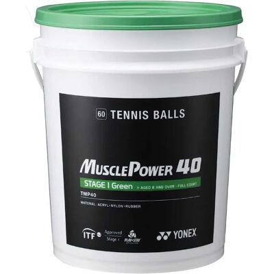 Palline da tennis YONEX Muscle Power 40 - Verde - Caucho - 60 Palline Palline da tennis YONEX Muscle Power 40 - Verde - Caucho - 60 Palline