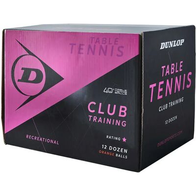 Dunlop Palline Da Ping Pong 0+ Club Training Orange 144 Palle Dunlop Palline Da Ping Pong 0+ Club Training Orange 144 Palle