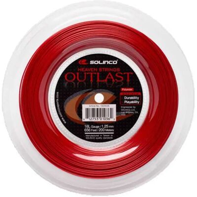 Solinco Corda Per Bobina Da Tennis Outlast 16 200 M Red 1.30 mm Solinco Corda Per Bobina Da Tennis Outlast 16 200 M Red 1.30 mm