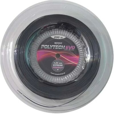 Topspin Corda Per Bobina Da Tennis Poly Tech Evo 200m Black 1.25 mm Topspin Corda Per Bobina Da Tennis Poly Tech Evo 200m Black 1.25 mm