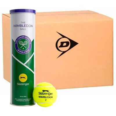 Dunlop Scatola Di Palline Da Tennis Wimbledon 03 18 x 4 Palle Dunlop Scatola Di Palline Da Tennis Wimbledon 03 18 x 4 Palle
