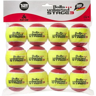 Palline da tennis allenamento Balls Unlimited Stage 3 - Confezione da 12 Palline da tennis allenamento Balls Unlimited Stage 3 - Confezione da 12