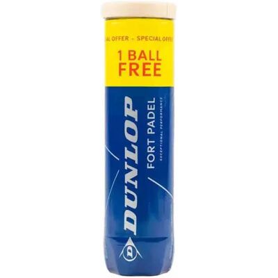 Dunlop Scatola Di Palline Da Padel Fort 18 x 4 Palle Dunlop Scatola Di Palline Da Padel Fort 18 x 4 Palle
