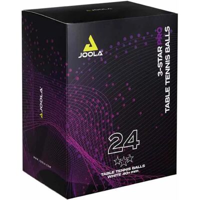 Joola Palline Da Ping Pong 3-star Pro Black / White / Purple 24 Palle Joola Palline Da Ping Pong 3-star Pro Black / White / Purple 24 Palle