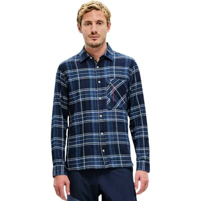 The Mountain Studio Camicia A Maniche Lunghe Field Cotton Check Dark Navy S The Mountain Studio Camicia A Maniche Lunghe Field Cotton Check Dark Navy S