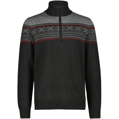 Cmp Maglione Con Mezza Zip 7h77510 Anthracite / Rhodamine 4XL Cmp Maglione Con Mezza Zip 7h77510 Anthracite / Rhodamine 4XL