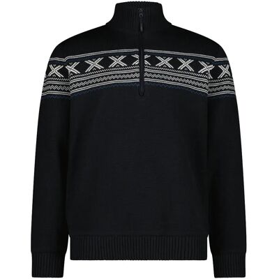Cmp Maglione Con Mezza Zip 7h87510 Black Blue 2XL Cmp Maglione Con Mezza Zip 7h87510 Black Blue 2XL