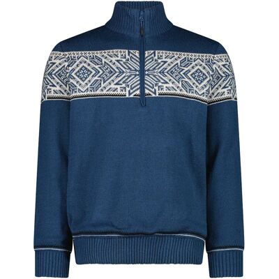 Cmp Maglione Con Mezza Zip 7h87511 Blue Stone M Cmp Maglione Con Mezza Zip 7h87511 Blue Stone M