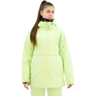 Giacca impermeabile verde chiaro Roxy con cappuccio regolabile Giacca impermeabile verde chiaro Roxy con cappuccio regolabile