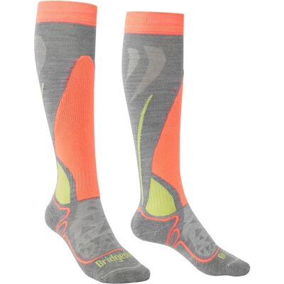 Bridgedale Calzini Lunghi Racer Grey / Neon EU 34-36 Bridgedale Calzini Lunghi Racer Grey / Neon EU 34-36
