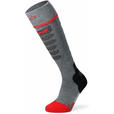 Lenz Calzini Lunghi Heat 5.1 Toe Cap Slim Fit Grey / Red EU 31-34 Lenz Calzini Lunghi Heat 5.1 Toe Cap Slim Fit Grey / Red EU 31-34