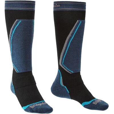 Bridgedale Calzini Lunghi Retro Fit Merino Performance 105 Black / Steel EU 44-47 Bridgedale Calzini Lunghi Retro Fit Merino Performance 105 Black / Steel EU 44-47