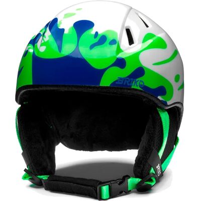 Briko Casco Junior Makalu Graphik Shiny White / Neon Green / Endeavour Blue XS Briko Casco Junior Makalu Graphik Shiny White / Neon Green / Endeavour Blue XS
