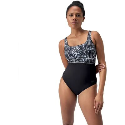 Speedo Costume Da Bagno Shaping Contoureclipse Printed Black / Oxid Grey / White UK 36 Speedo Costume Da Bagno Shaping Contoureclipse Printed Black / Oxid Grey / White UK 36