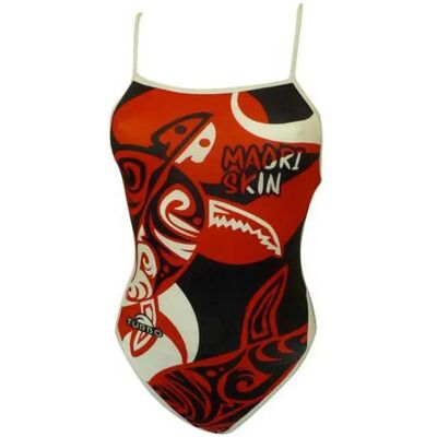 Turbo Costume Da Bagno Maori Skin Tattoo Red / Black M Turbo Costume Da Bagno Maori Skin Tattoo Red / Black M