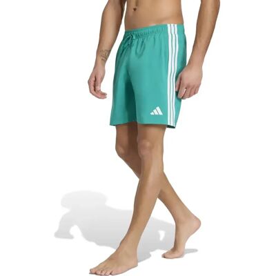 Adidas Pantaloncino Da Bagno 3 Stripes 8´´ Equipment Green / White M Adidas Pantaloncino Da Bagno 3 Stripes 8´´ Equipment Green / White M