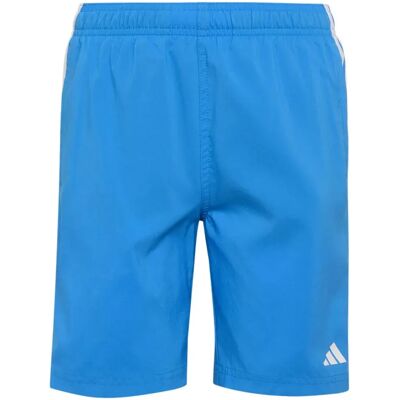 Adidas Pantaloncino Da Bagno 3 Stripes Bright Blue / White 7-8 Anni Adidas Pantaloncino Da Bagno 3 Stripes Bright Blue / White 7-8 Anni