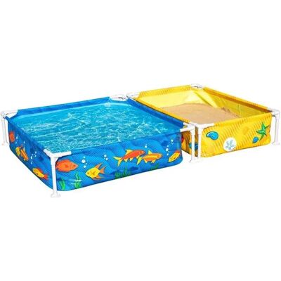 Bestway Piscina Fuori Terra Tubolare Quadrata 561 Con Sabbiera Blue / Yellow 213 x 122 x 30.5 cm Bestway Piscina Fuori Terra Tubolare Quadrata 561 Con Sabbiera Blue / Yellow 213 x 122 x 30.5 cm