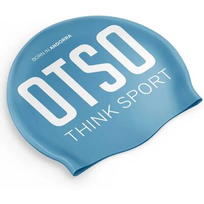 Cappello da Nuoto Unisex OTSO - Silicone Ipoallergenico - Blu e Bianco Cappello da Nuoto Unisex OTSO - Silicone Ipoallergenico - Blu e Bianco