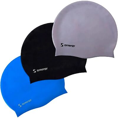 Synergy Cuffia Da Nuoto Silicone Black / Blue / Sil One Size Synergy Cuffia Da Nuoto Silicone Black / Blue / Sil One Size