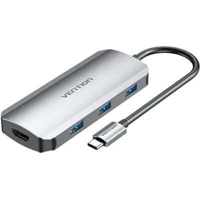 Vention Hub Usb C Todhb/1xhdmi/3xusb/1xusb C Pd/ Grey One Size Vention Hub Usb C Todhb/1xhdmi/3xusb/1xusb C Pd/ Grey One Size