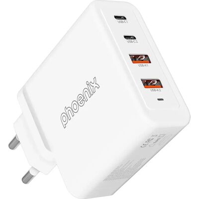 Phoenix Technologies Caricabatterie Da Parete Usb-c 100gan2uc2ua-w 65w Phoenix Technologies Caricabatterie Da Parete Usb-c 100gan2uc2ua-w 65w