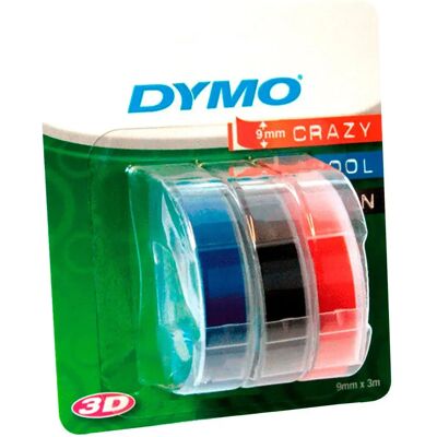 Dymo Nastro Adesivo Etichette In Rilievo Confezione Multipla 3x1 9 Mm Red / Blue / Black One Size Dymo Nastro Adesivo Etichette In Rilievo Confezione Multipla 3x1 9 Mm Red / Blue / Black One Size