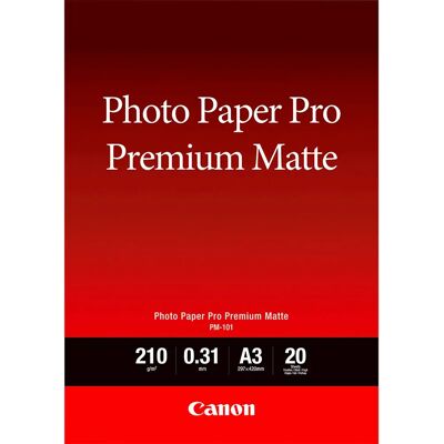 Canon Carta Fotografica Pm-101 Pro Premium Matte A3 20 Sheet 210 G Canon Carta Fotografica Pm-101 Pro Premium Matte A3 20 Sheet 210 G